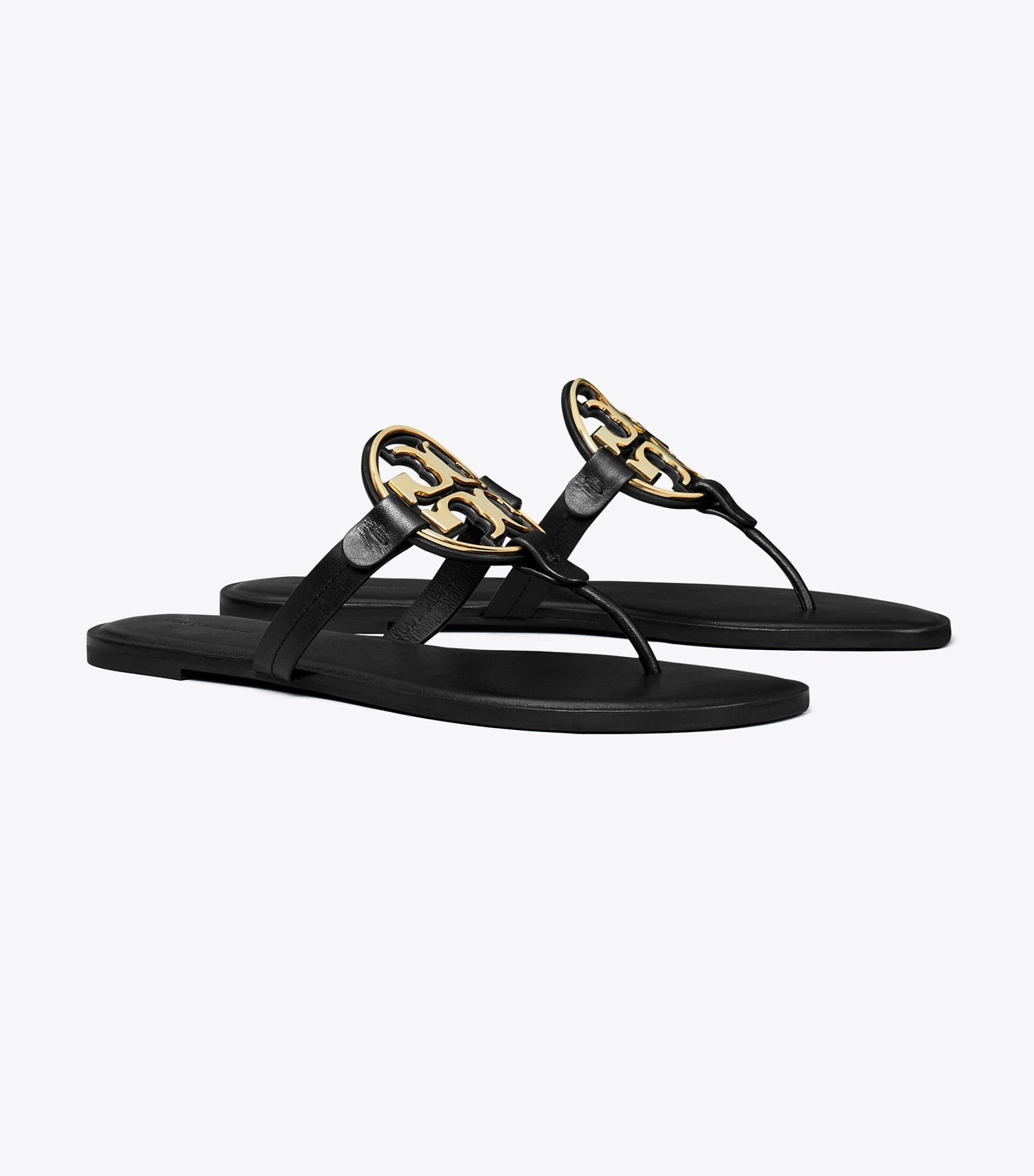 Tory Burch Metal Miller Sandal - Perfect Black / Gold