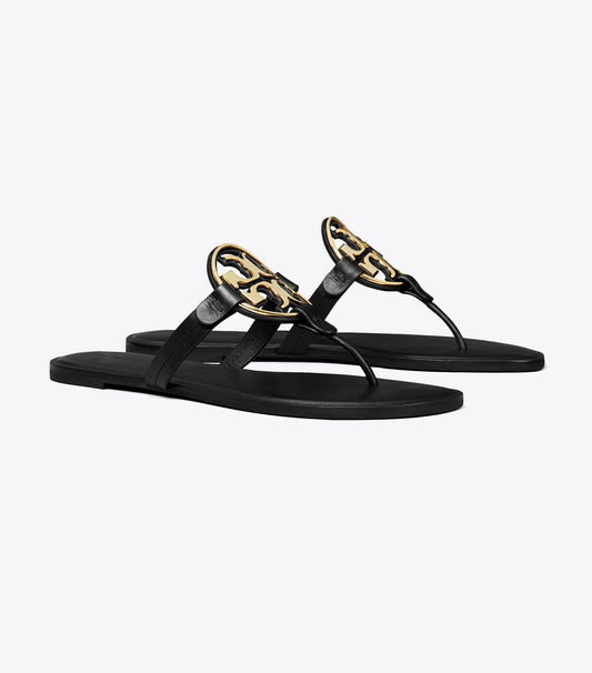 Tory Burch Metal Miller Sandal - Perfect Black / Gold