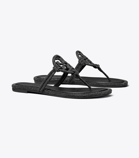 Tory Burch Miller Pavé Knotted Sandal - Perfect Black
