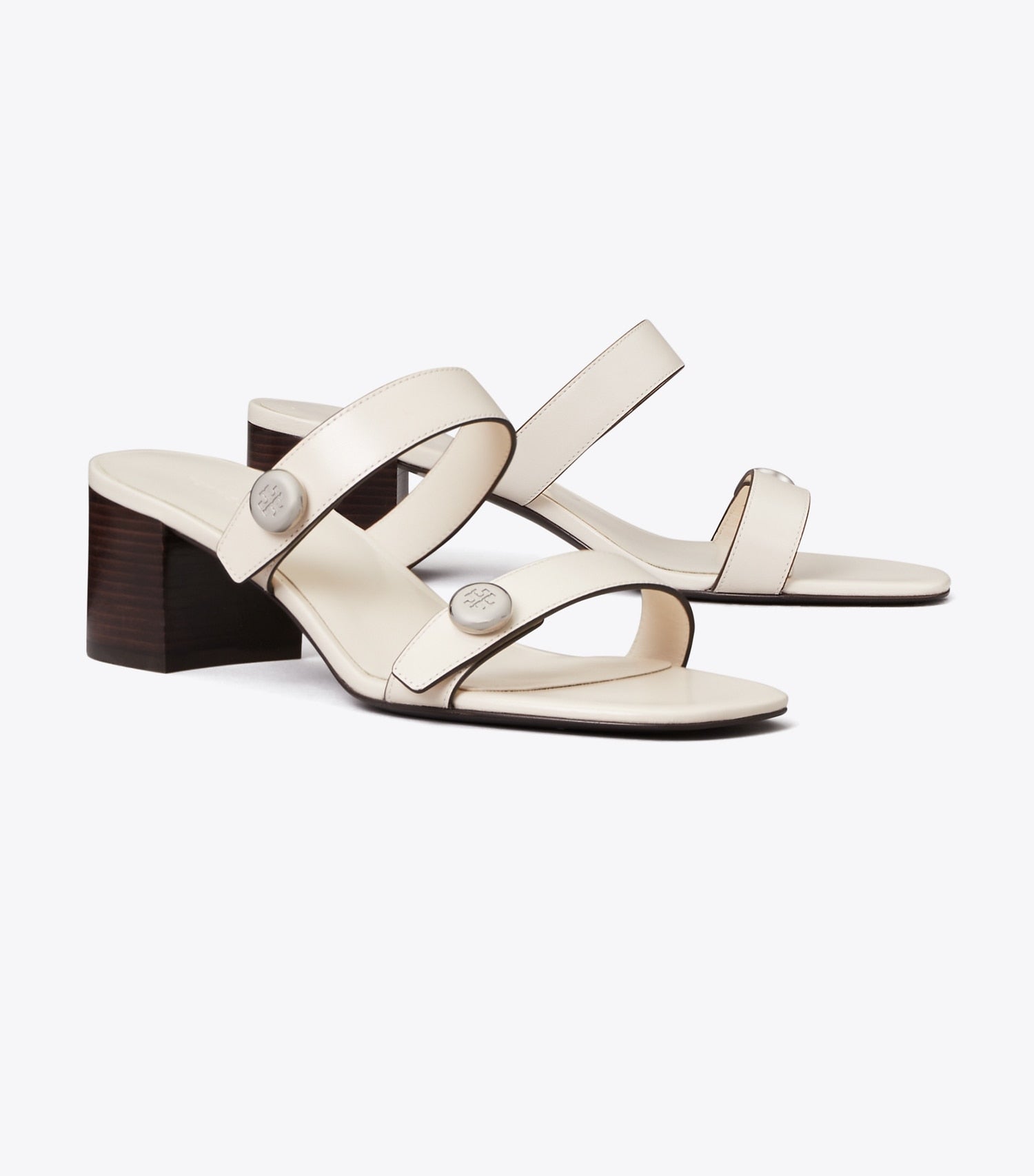 Tory Burch Romy Block-Heel Sandal - Light Cream