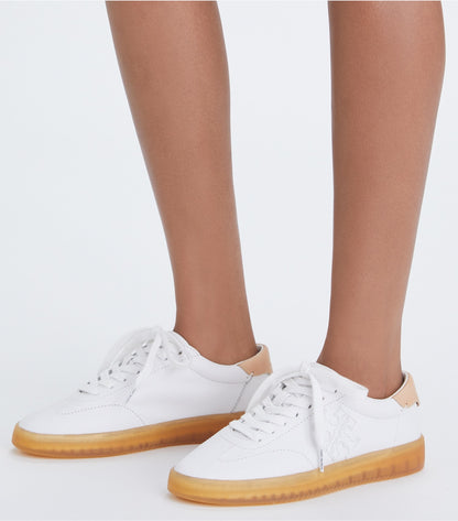 Tory Burch Phoenix Sneaker - White / White / Brushed Almond