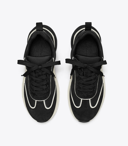 Tory Burch Good Luck Trainer - Perfect Black / New Ivory