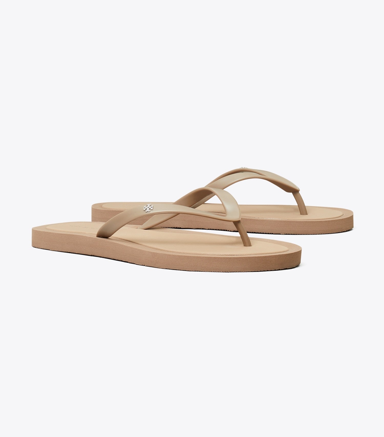 Tory Burch Kira Padded Flip-Flop - Mountain Gray / Silver