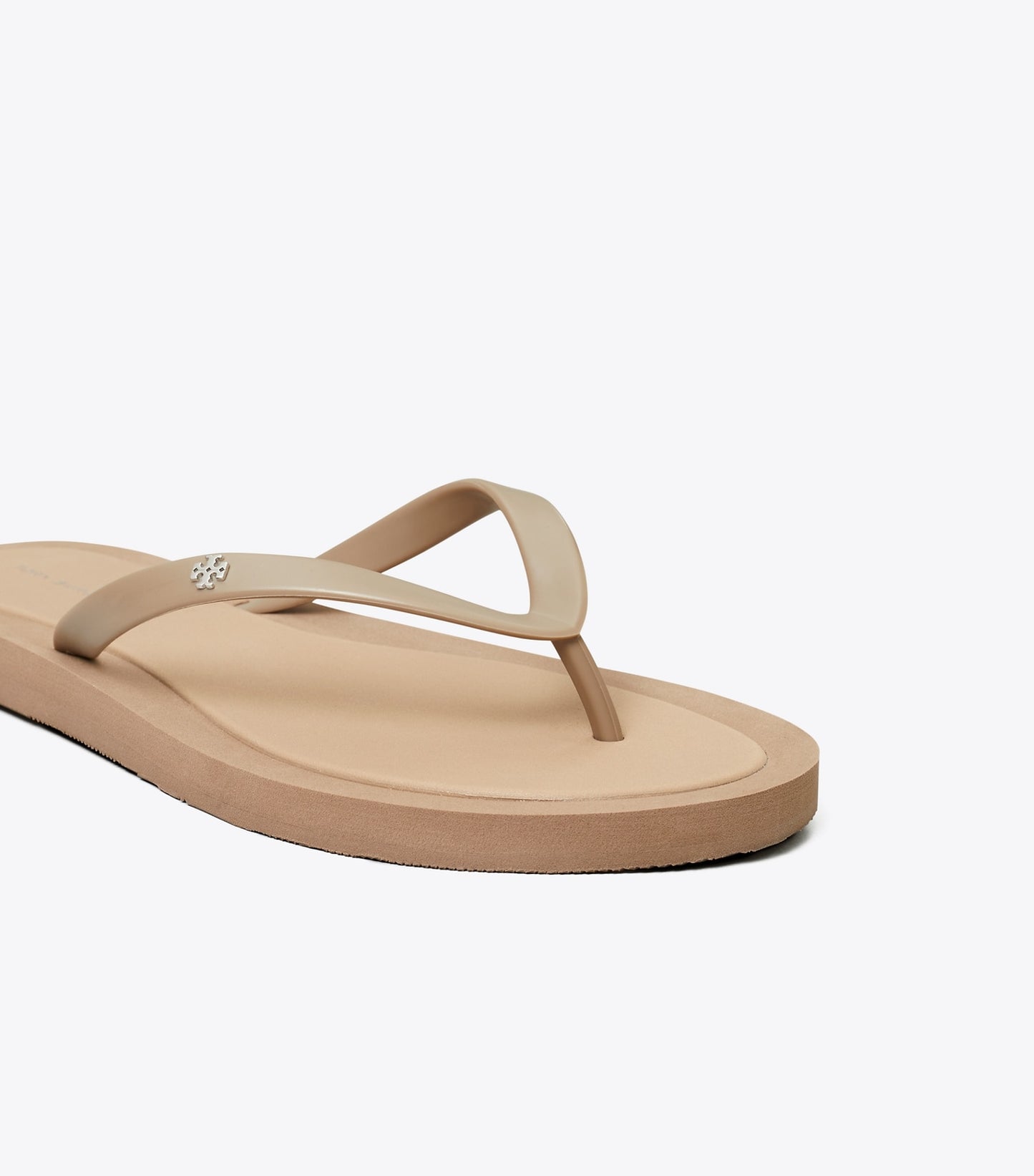 Tory Burch Kira Padded Flip-Flop - Mountain Gray / Silver