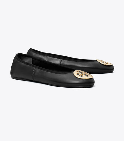 Tory Burch Reva Travel Ballet - Perfect Black / Gold