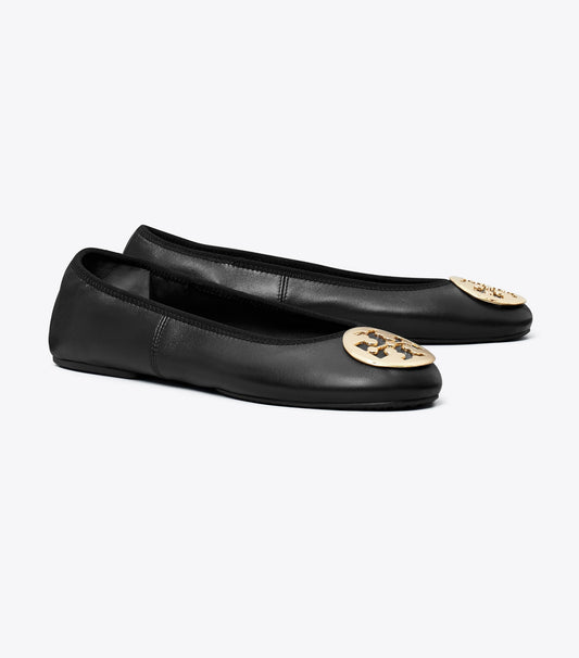 Tory Burch Reva Travel Ballet - Perfect Black / Gold
