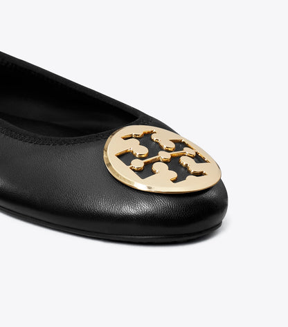 Tory Burch Reva Travel Ballet - Perfect Black / Gold