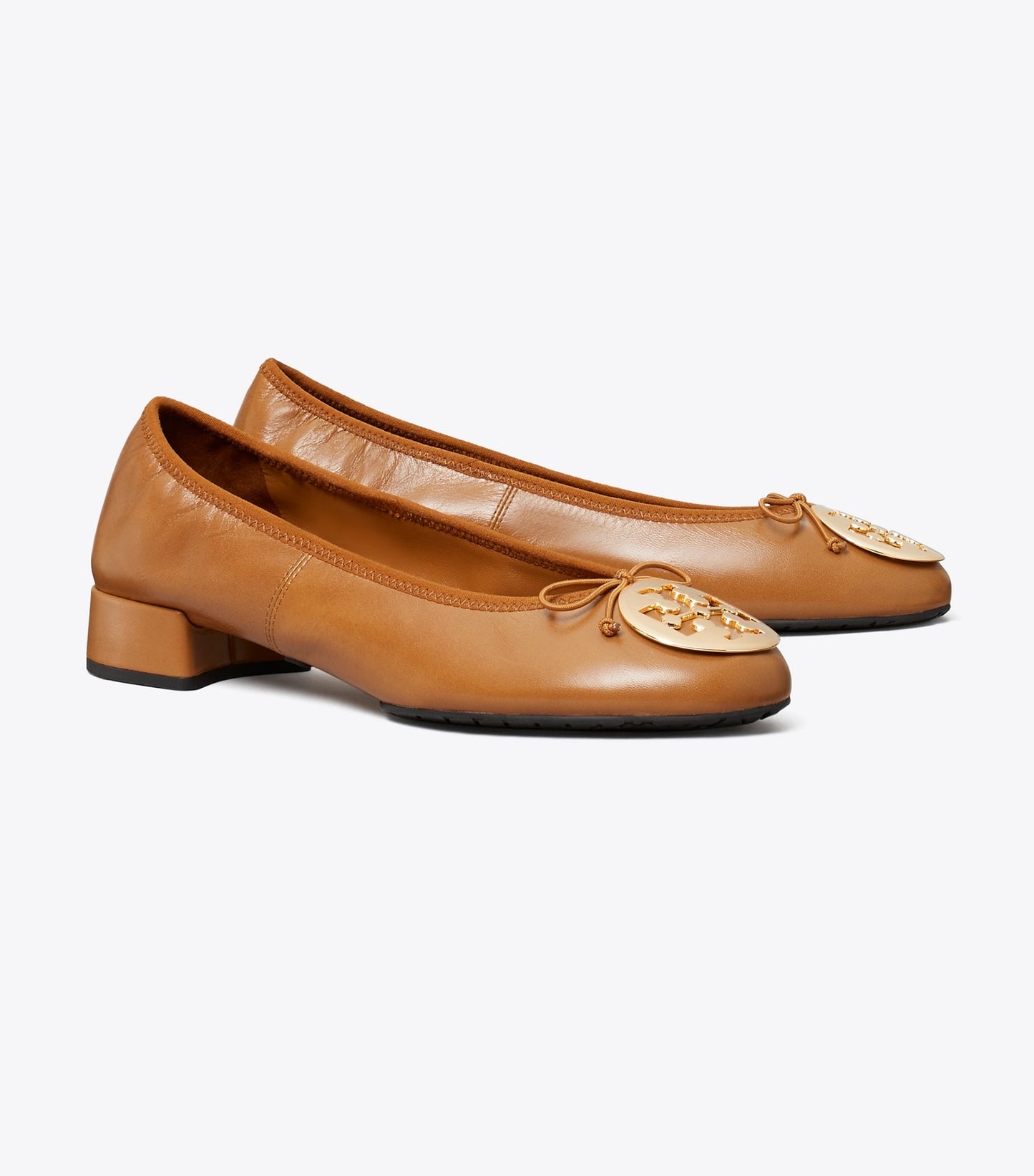 Tory Burch Reva Heeled Ballet - Pecan Praline / Gold