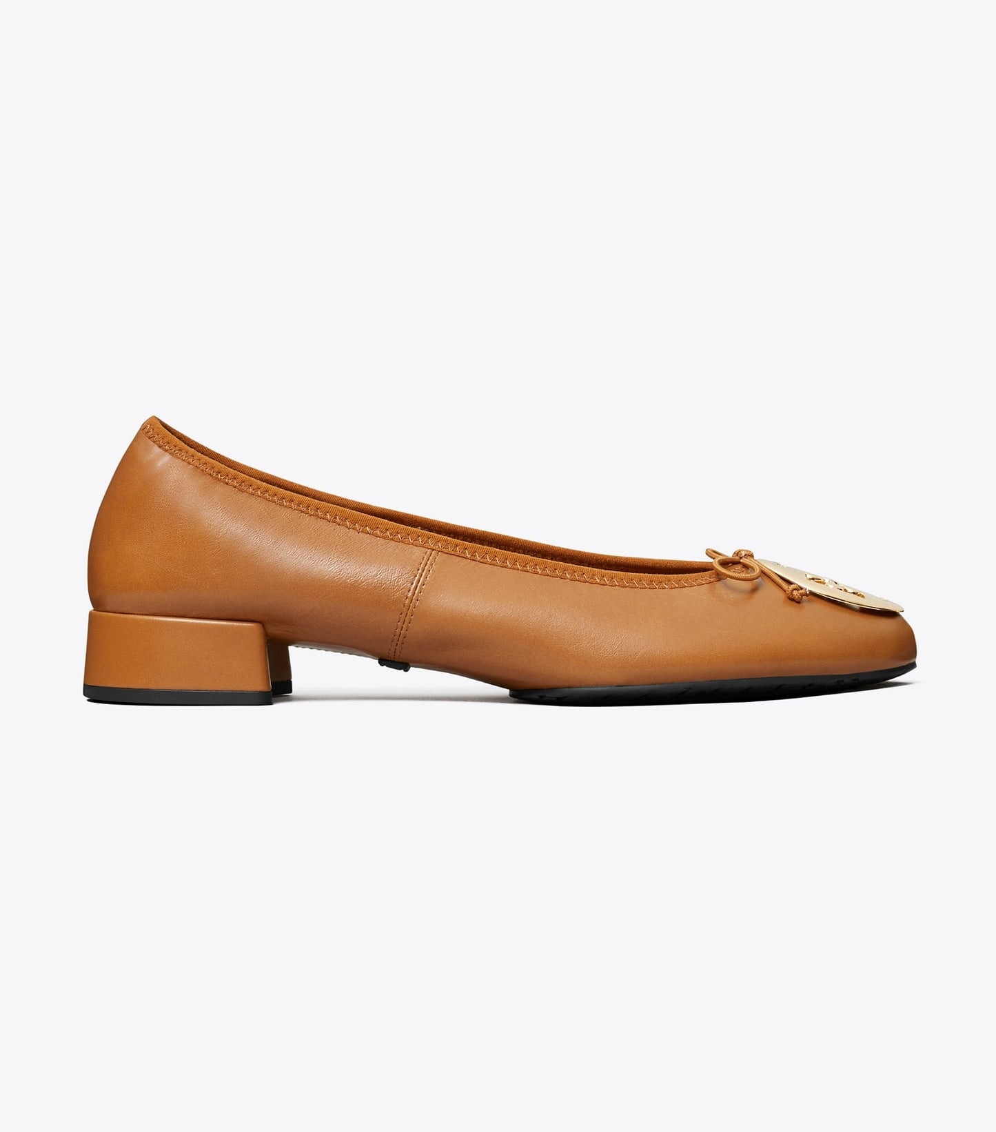 Tory Burch Reva Heeled Ballet - Pecan Praline / Gold