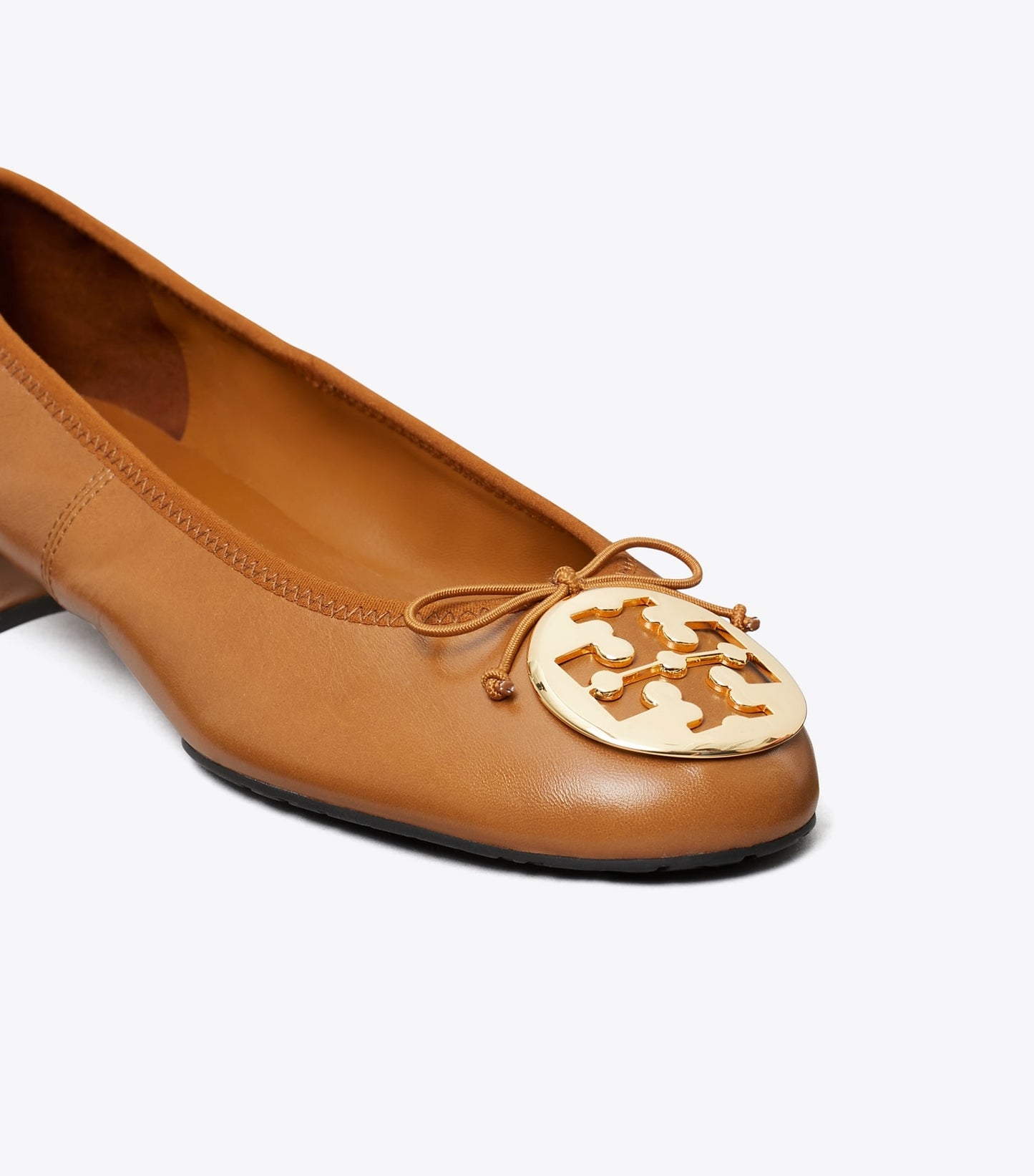 Tory Burch Reva Heeled Ballet - Pecan Praline / Gold