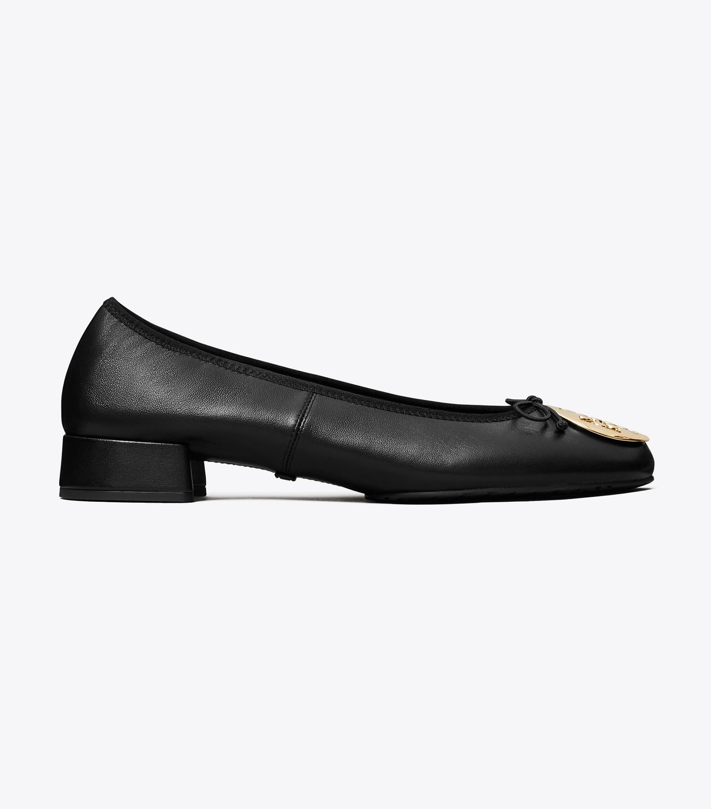 Tory Burch Reva Heeled Ballet - Perfect Black / Gold
