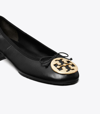 Tory Burch Reva Heeled Ballet - Perfect Black / Gold