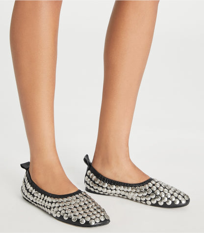 Tory Burch Studded Ballet - Perfect Black