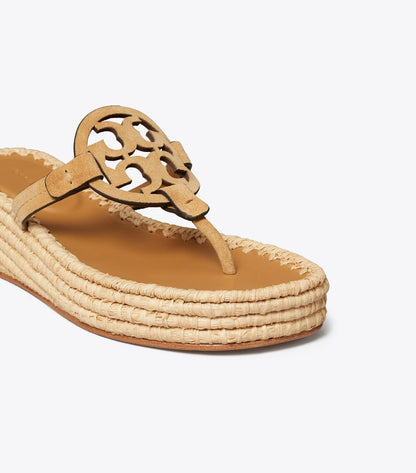 Tory Burch Miller Woven Wedge - Amber Grain