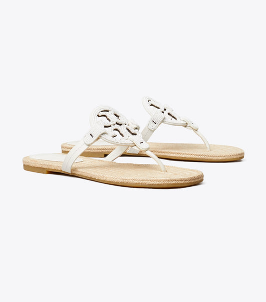 Tory Burch Miller Beaded Espadrille - Cream