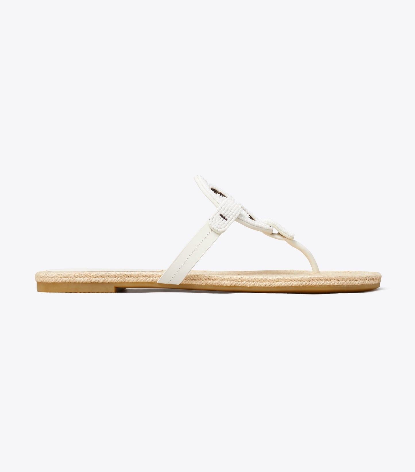 Tory Burch Miller Beaded Espadrille - Cream