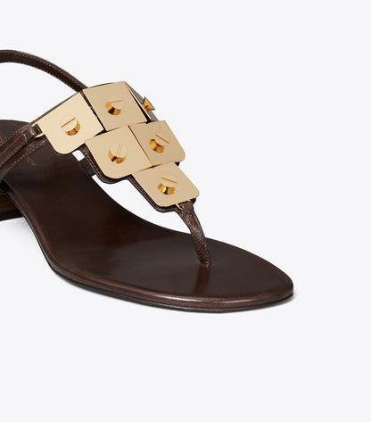 Tory Burch Gladiator Capri Heeled Sandal - Dark Cocoa