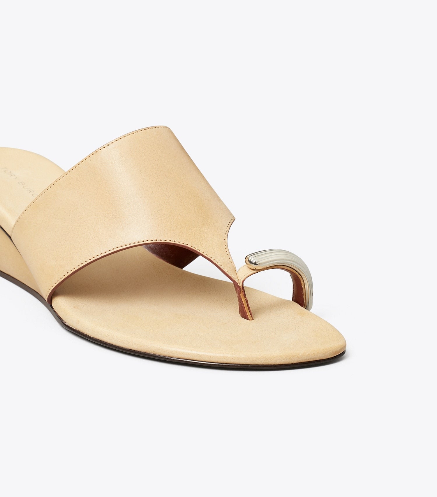 Tory Burch Pierced Wedge Sandal - Smoky Tan