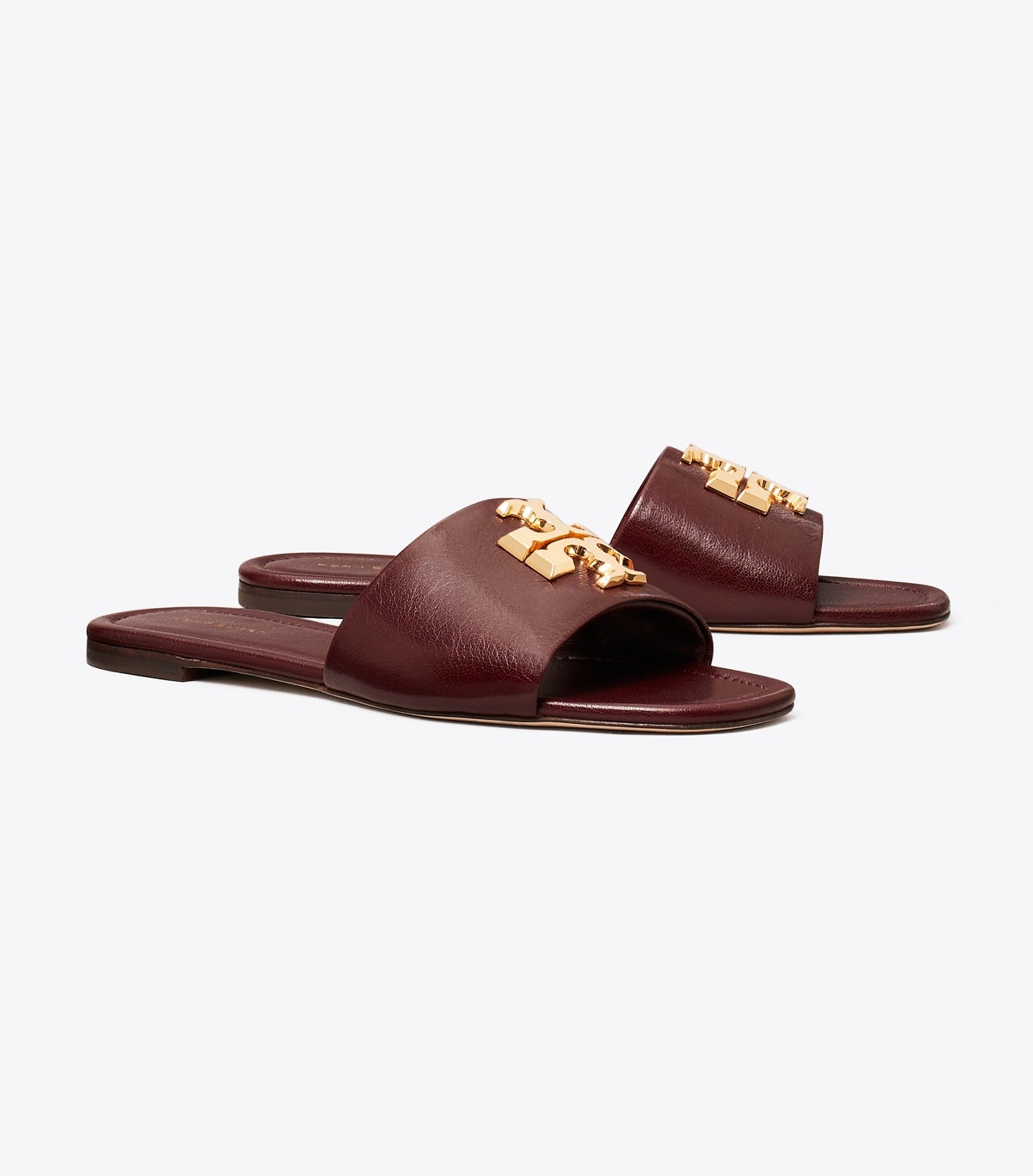 Tory Burch Eleanor Slide - Dark Carmine / Gold
