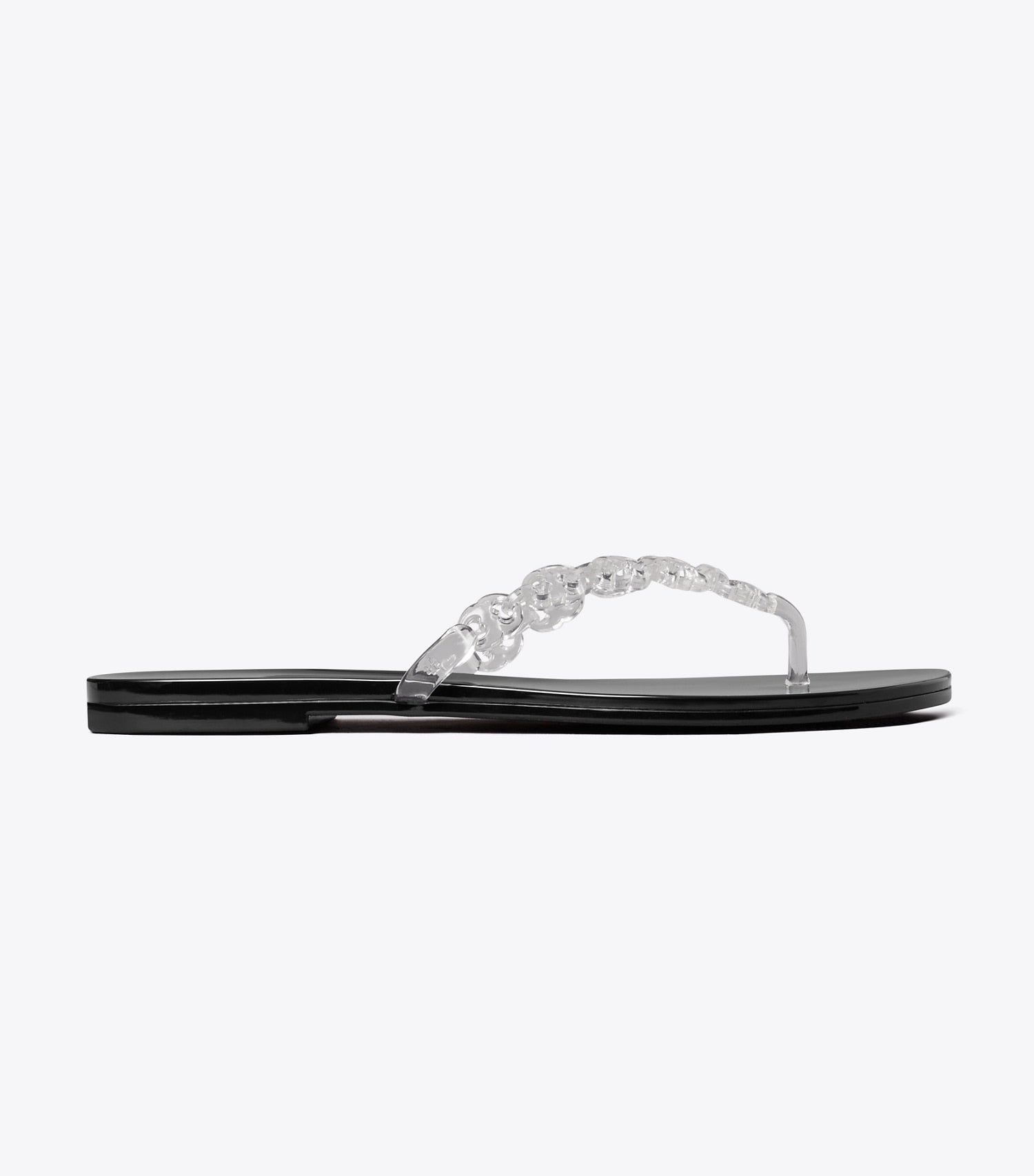 Tory Burch Gemini Link Jelly Flip-Flop - Clear / Perfect Black