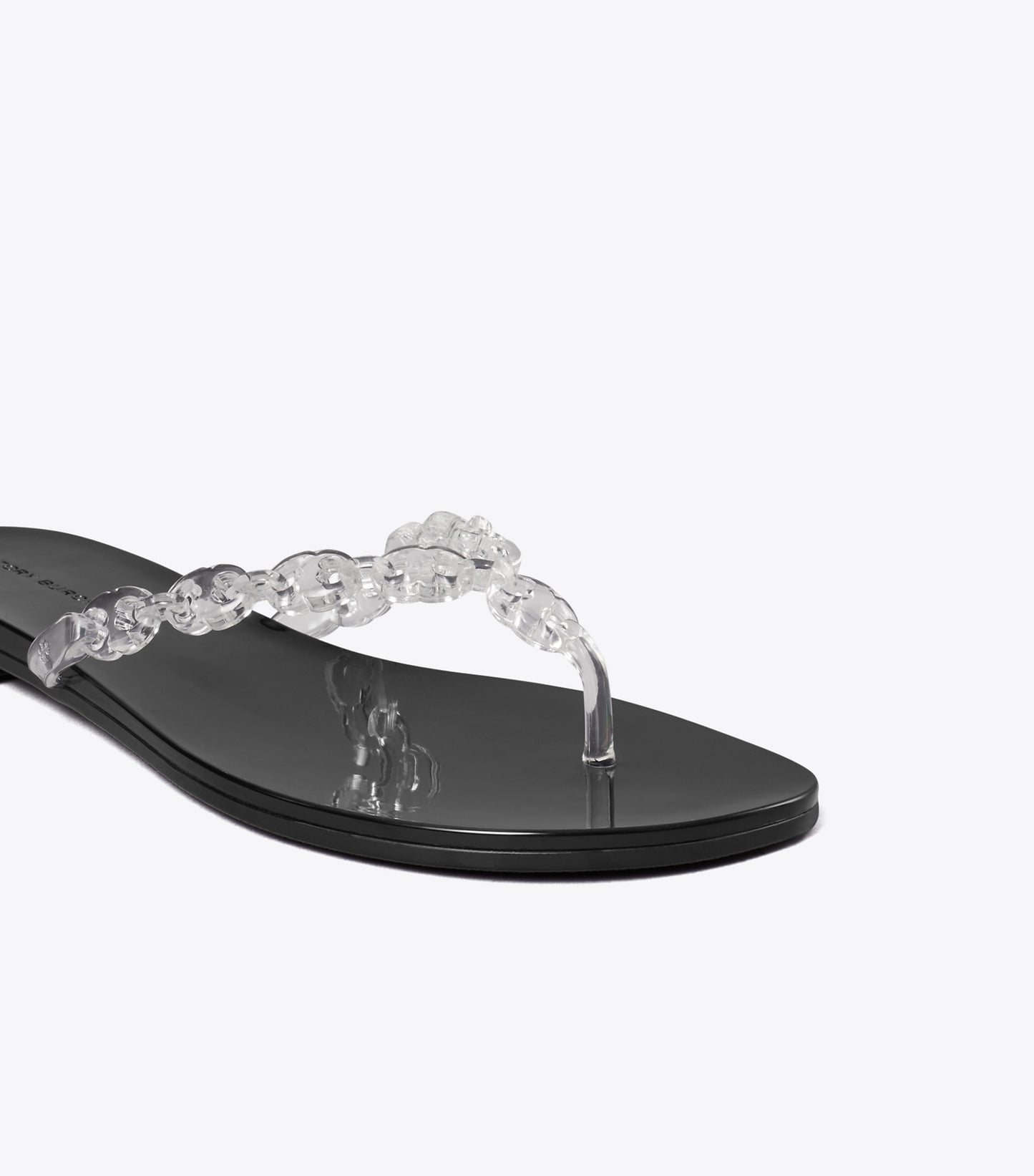 Tory Burch Gemini Link Jelly Flip-Flop - Clear / Perfect Black