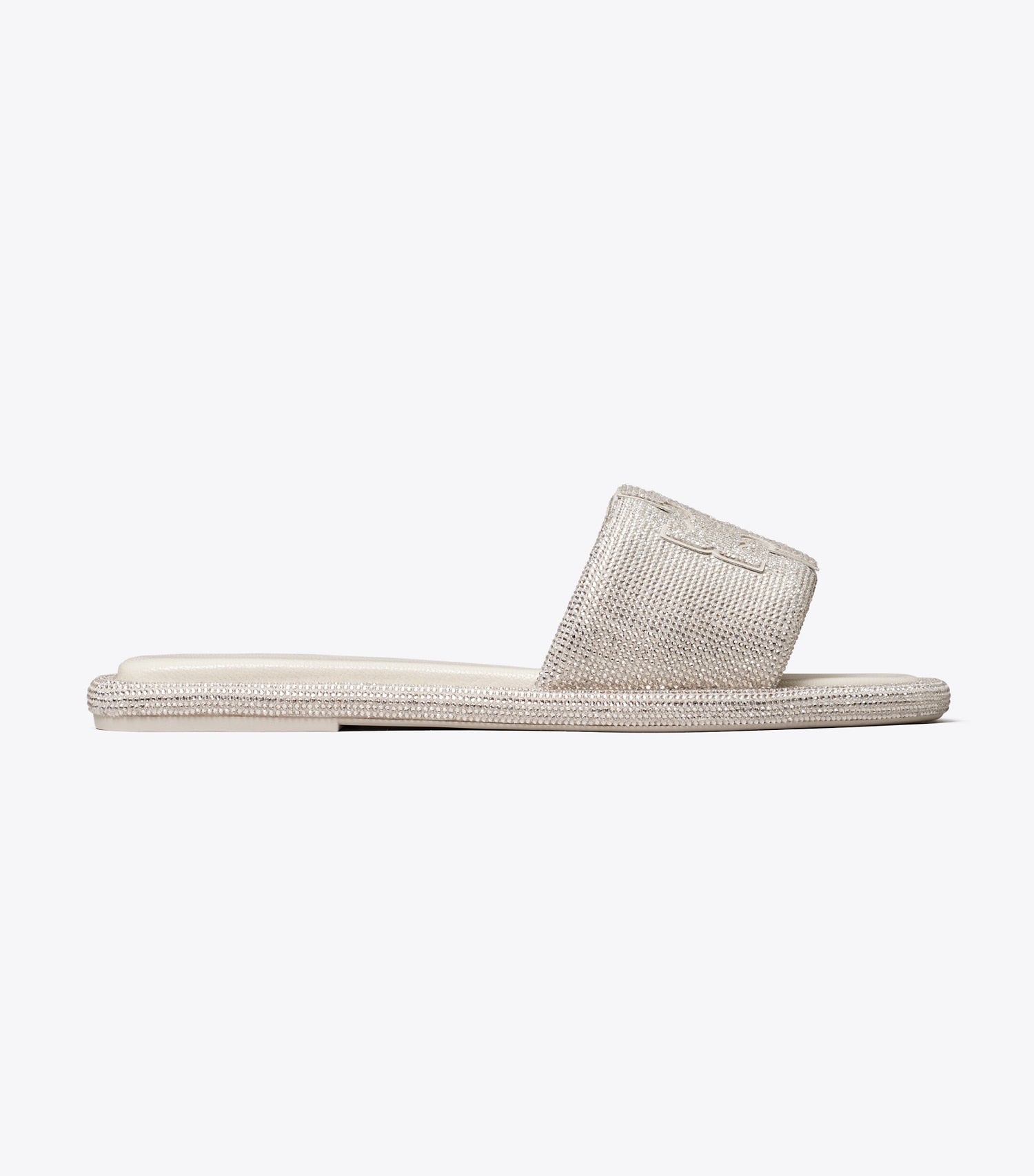 Tory Burch Pavé Double T Sport Slide - Pearl