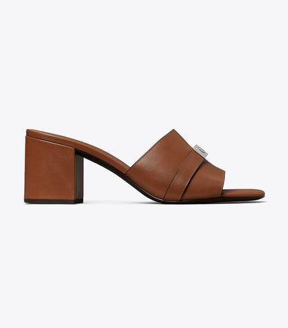 Tory Burch LeeLee Heeled Mule - Aged Tan