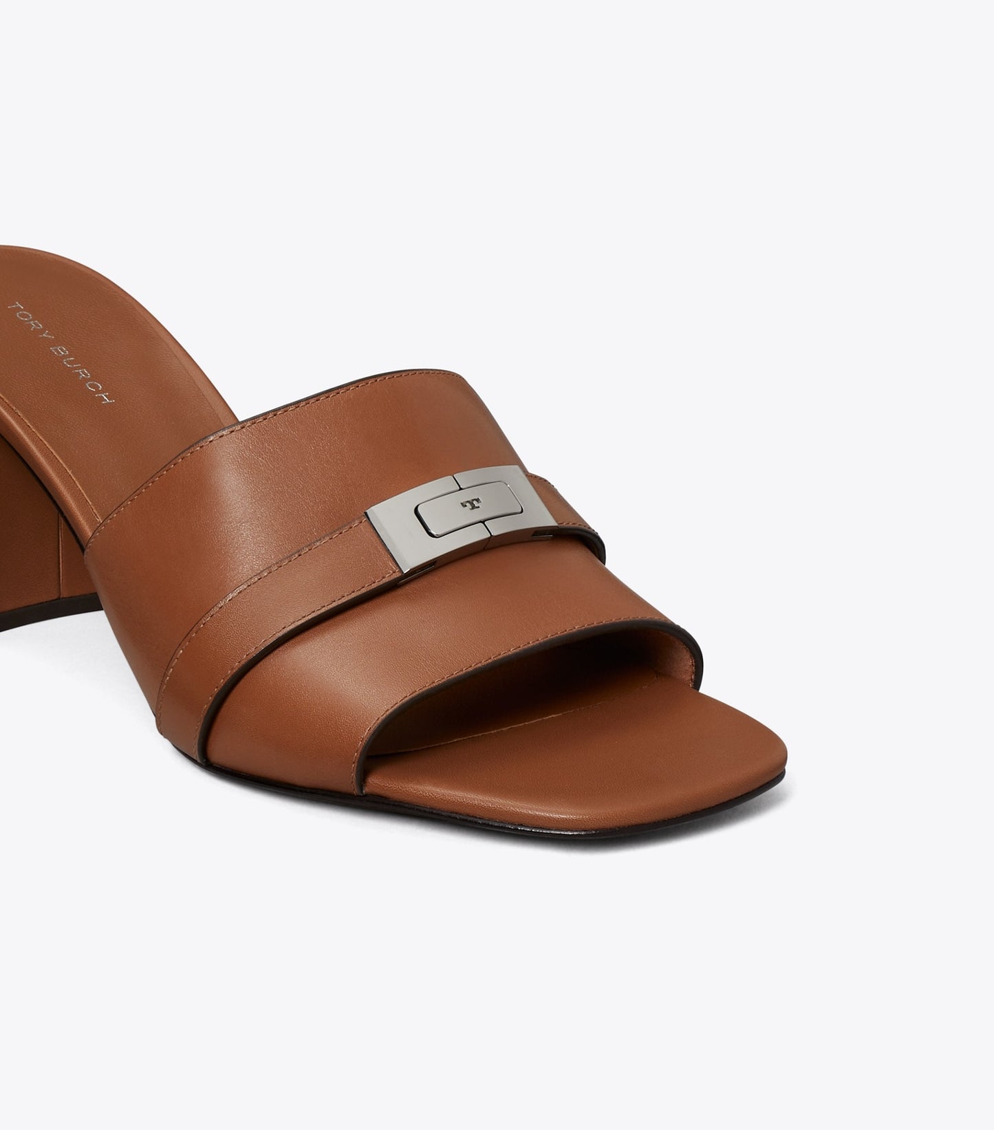 Tory Burch LeeLee Heeled Mule - Aged Tan