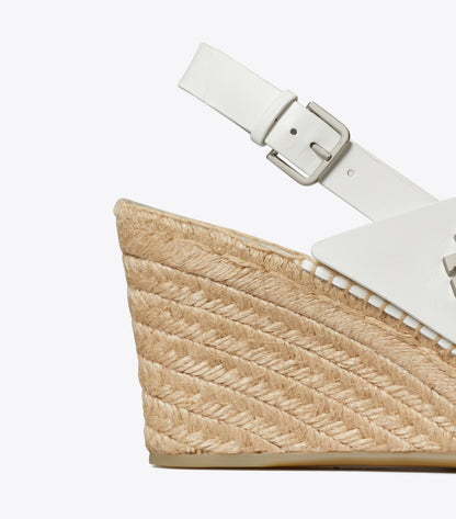 Tory Burch Turnlock Wedge Espadrille - White