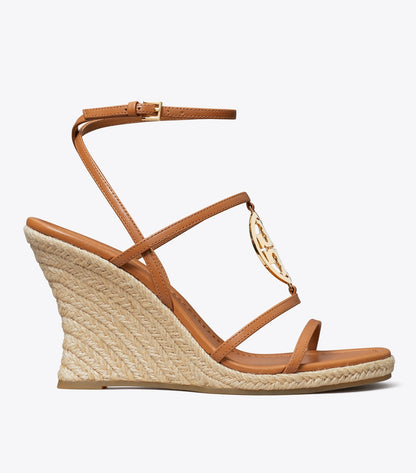 Tory Burch Miller Capri Espadrille Wedge - Caramel Corn / Gold