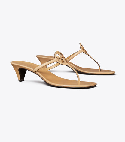 Tory Burch Miller Capri Kitten Heel - Honeycomb Tan / Honeycomb Tan