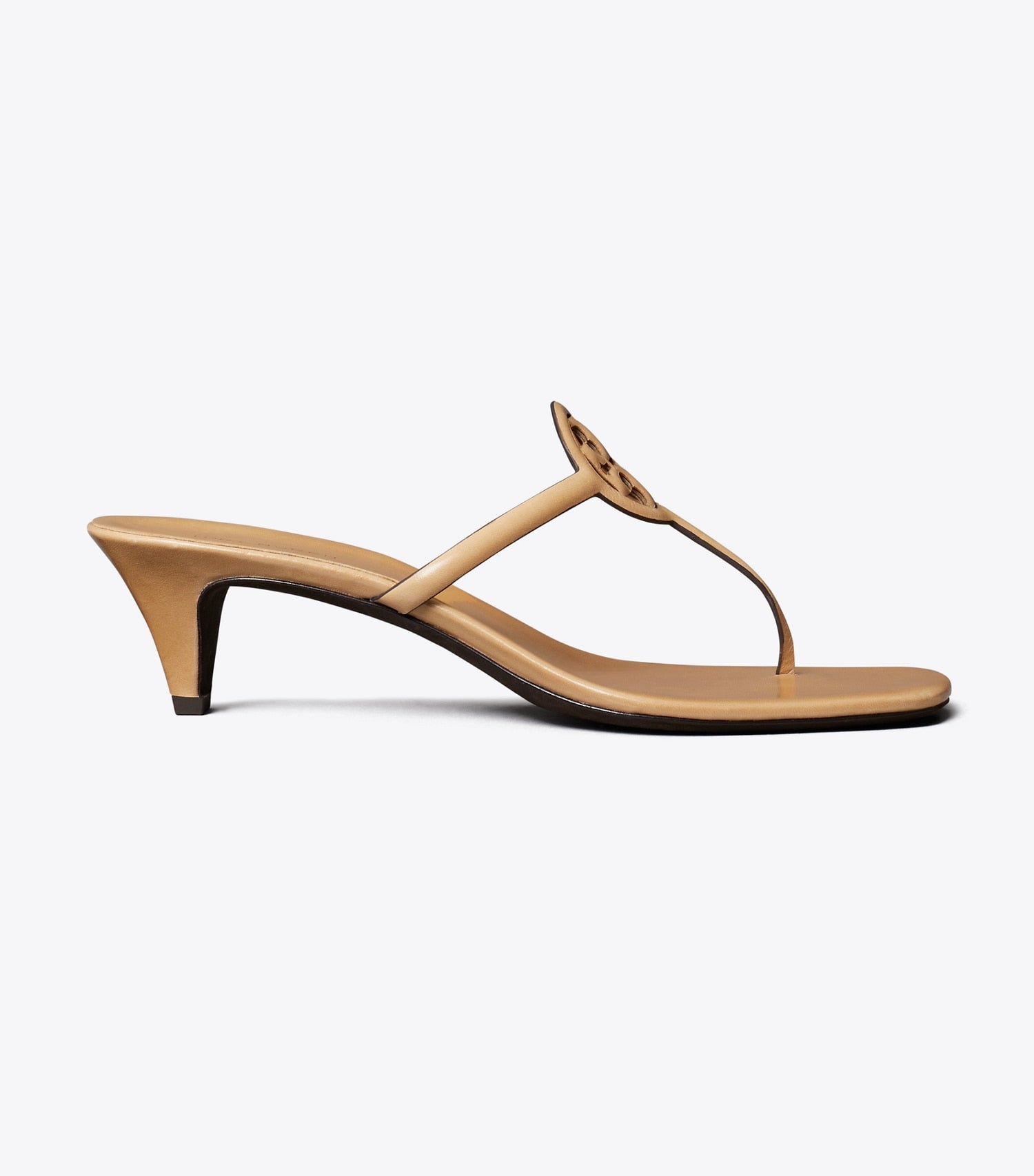 Tory Burch Miller Capri Kitten Heel - Honeycomb Tan / Honeycomb Tan