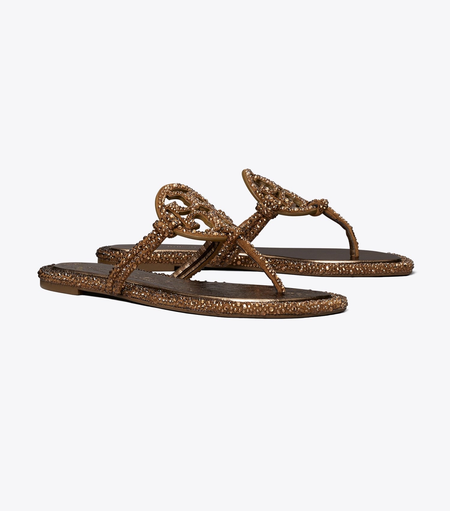 Tory Burch Miller Crystal Knotted Sandal - Copper