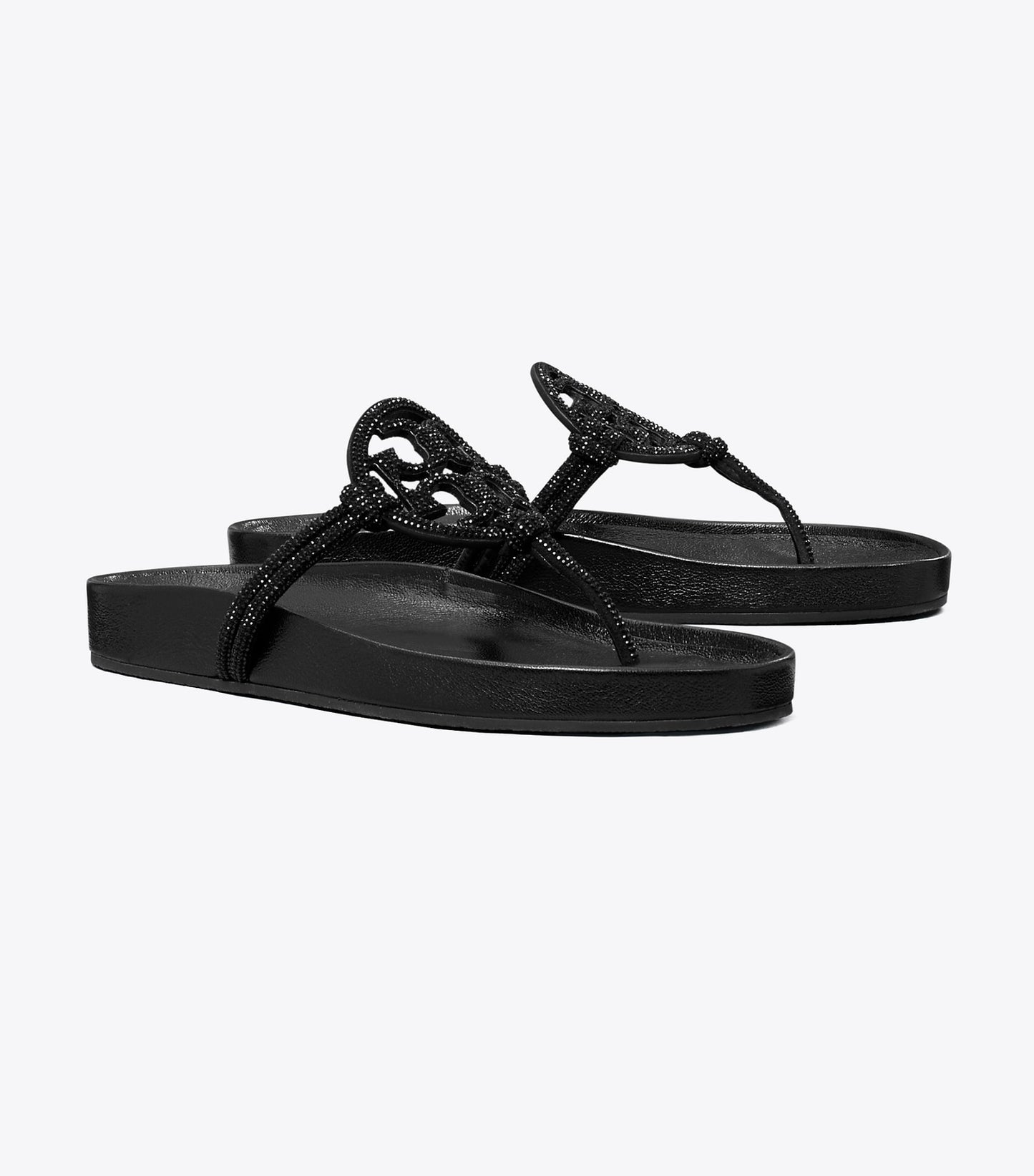 Tory Burch Miller Cloud Pavé Knotted Sandal - Perfect Black