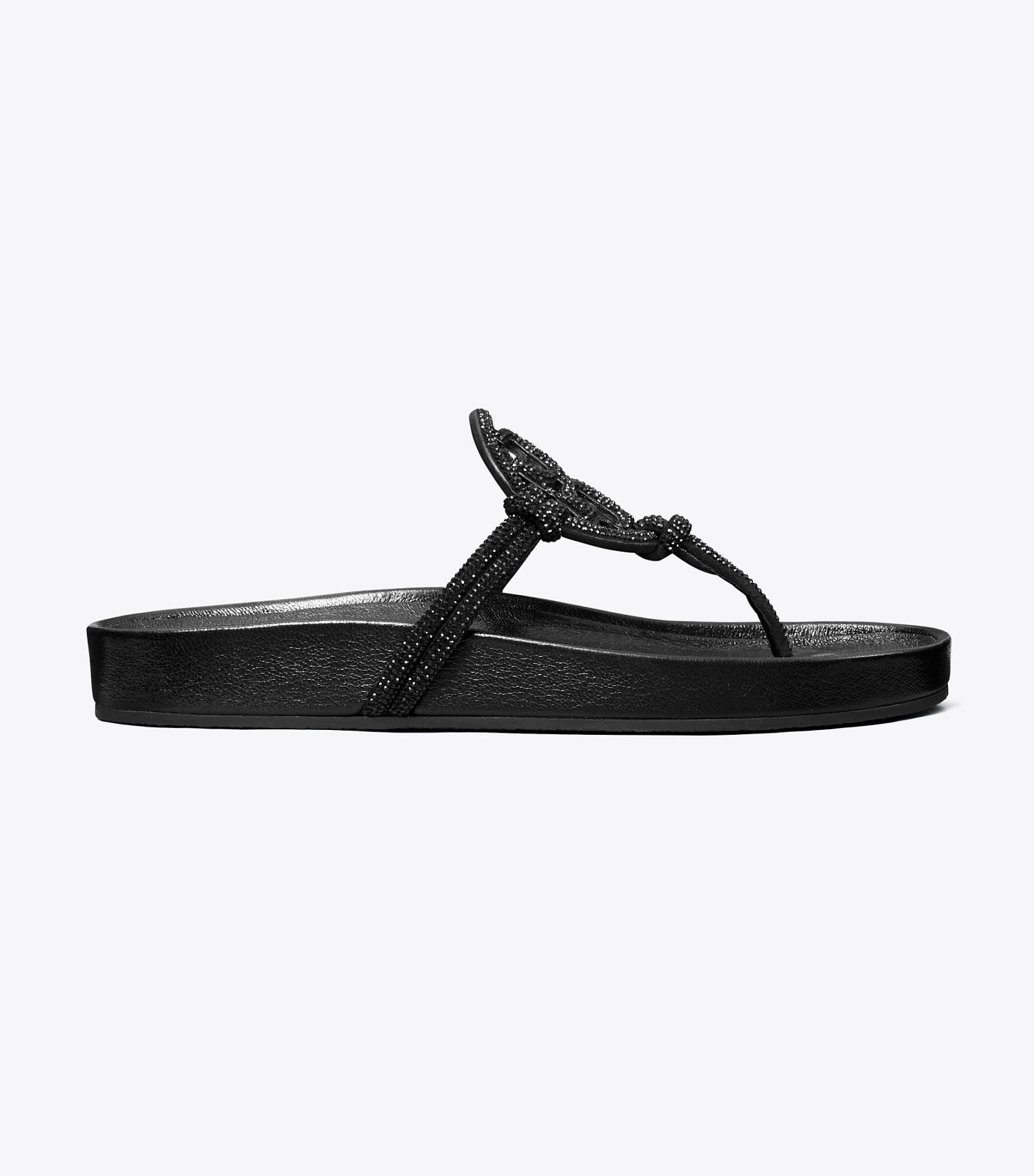 Tory Burch Miller Cloud Pavé Knotted Sandal - Perfect Black