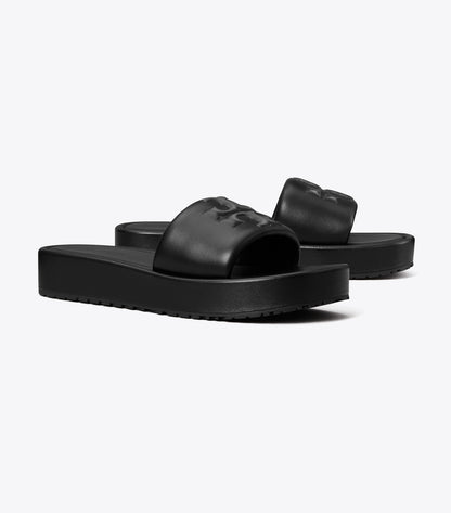 Tory Burch Double T Sport Platform Slide - Perfect Black