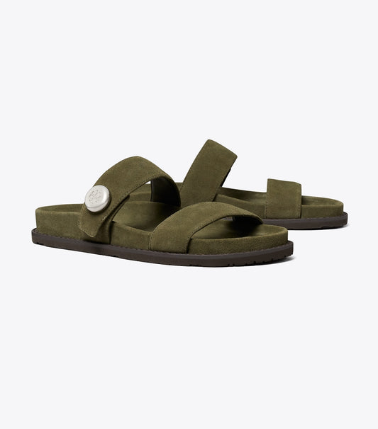 Tory Burch Romy Sport Slide - Dark Olive