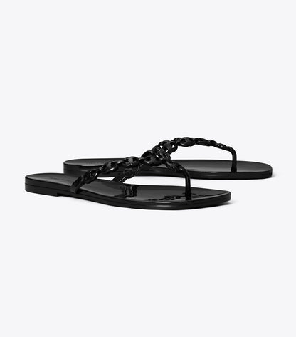 Tory Burch Gemini Link Jelly Flip-Flop - Black