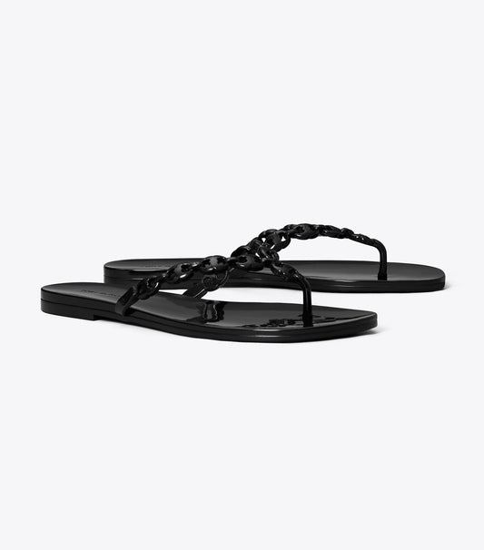 Tory Burch Gemini Link Jelly Flip-Flop - Black