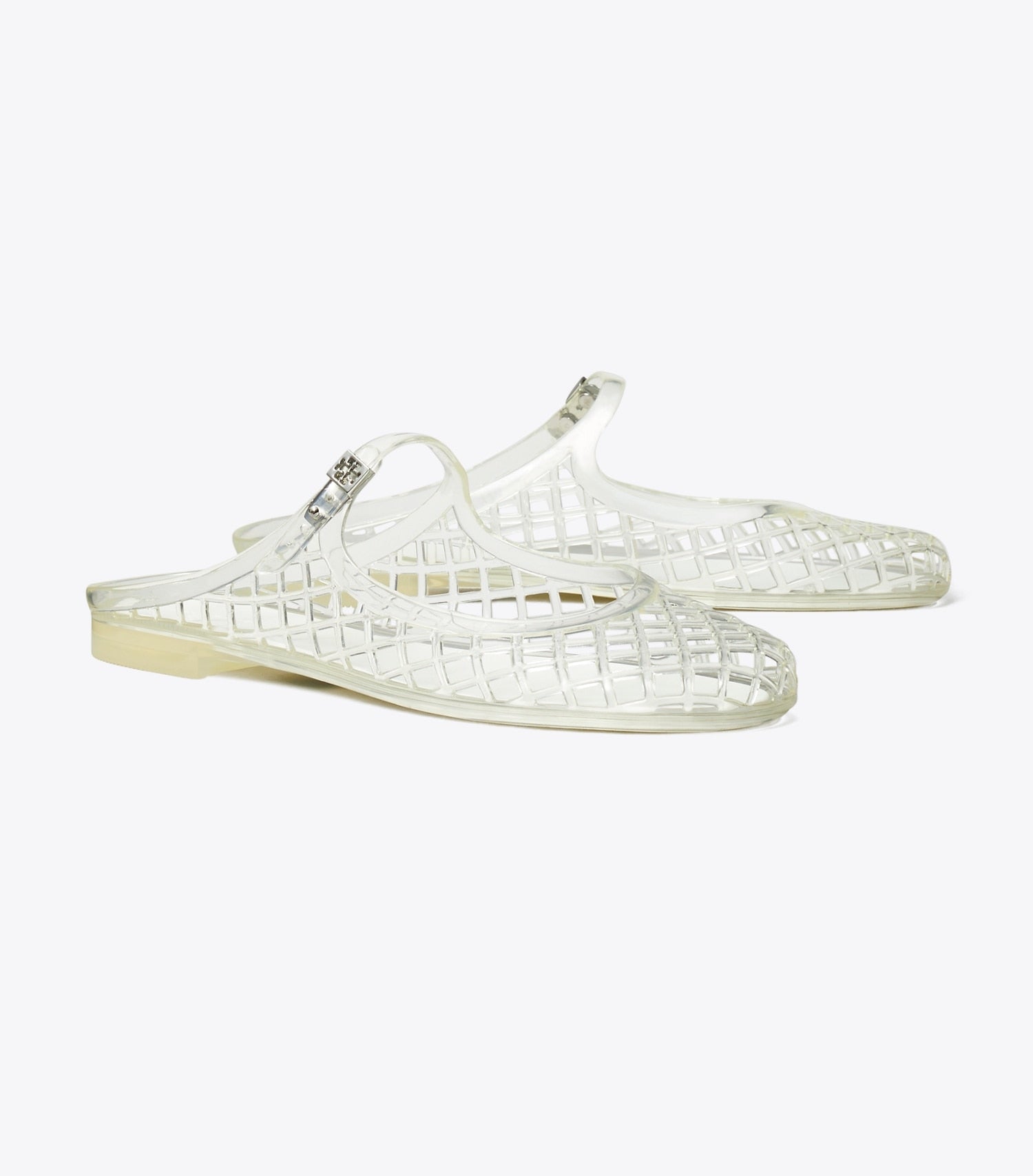 Tory Burch Mellow Mary Jane Jelly - Clear / Silver