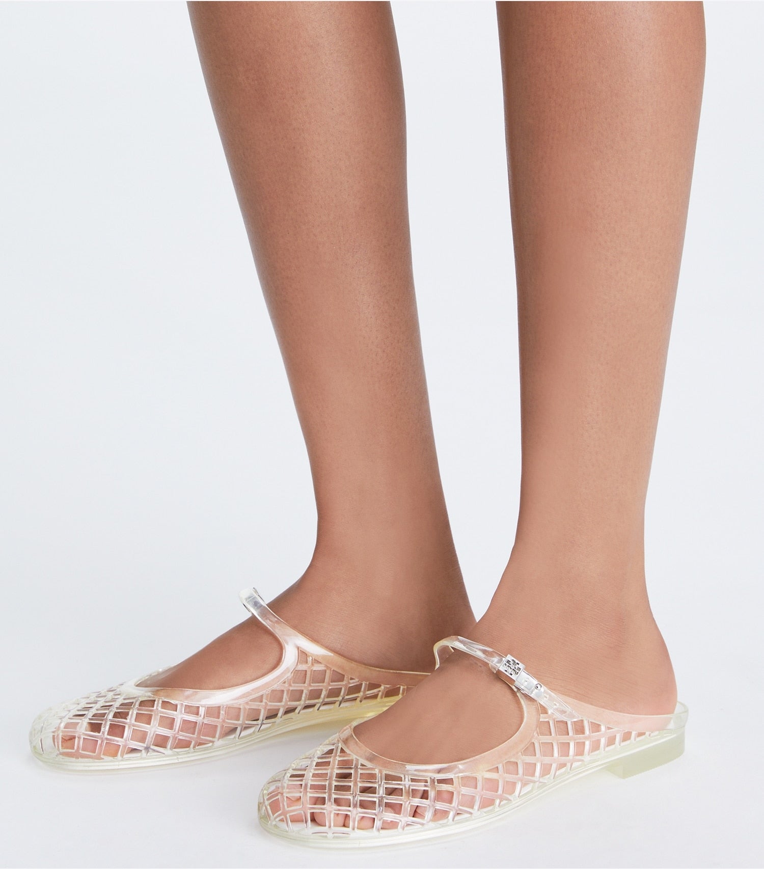 Tory Burch Mellow Mary Jane Jelly - Clear / Silver