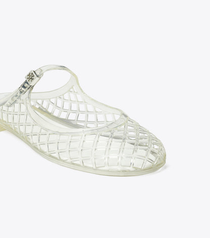 Tory Burch Mellow Mary Jane Jelly - Clear / Silver
