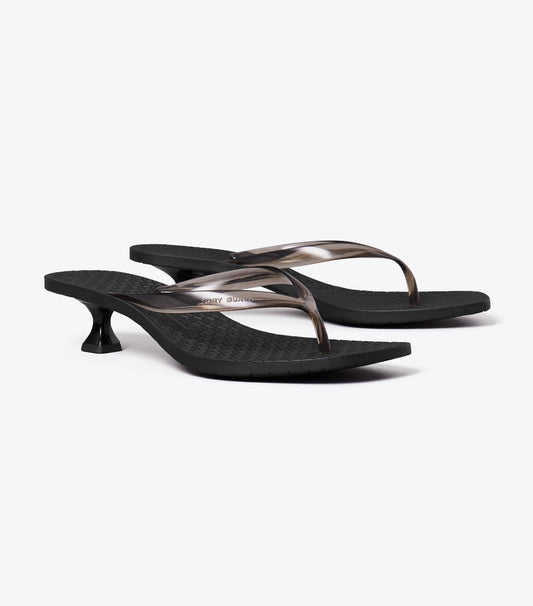 Tory Burch Jelly Heel Flip-Flop - Black / Black