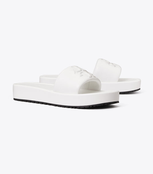 Tory Burch Double T Sport Platform Slide - Cirrus Cloud