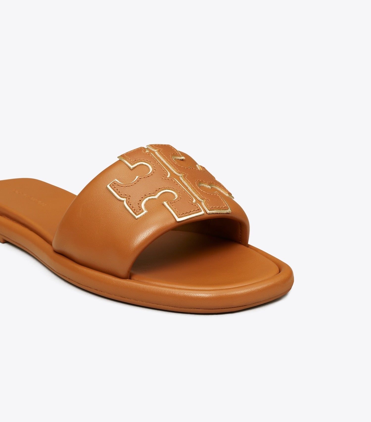 Tory Burch Double T Sport Slide - Bourbon Miele / Gold