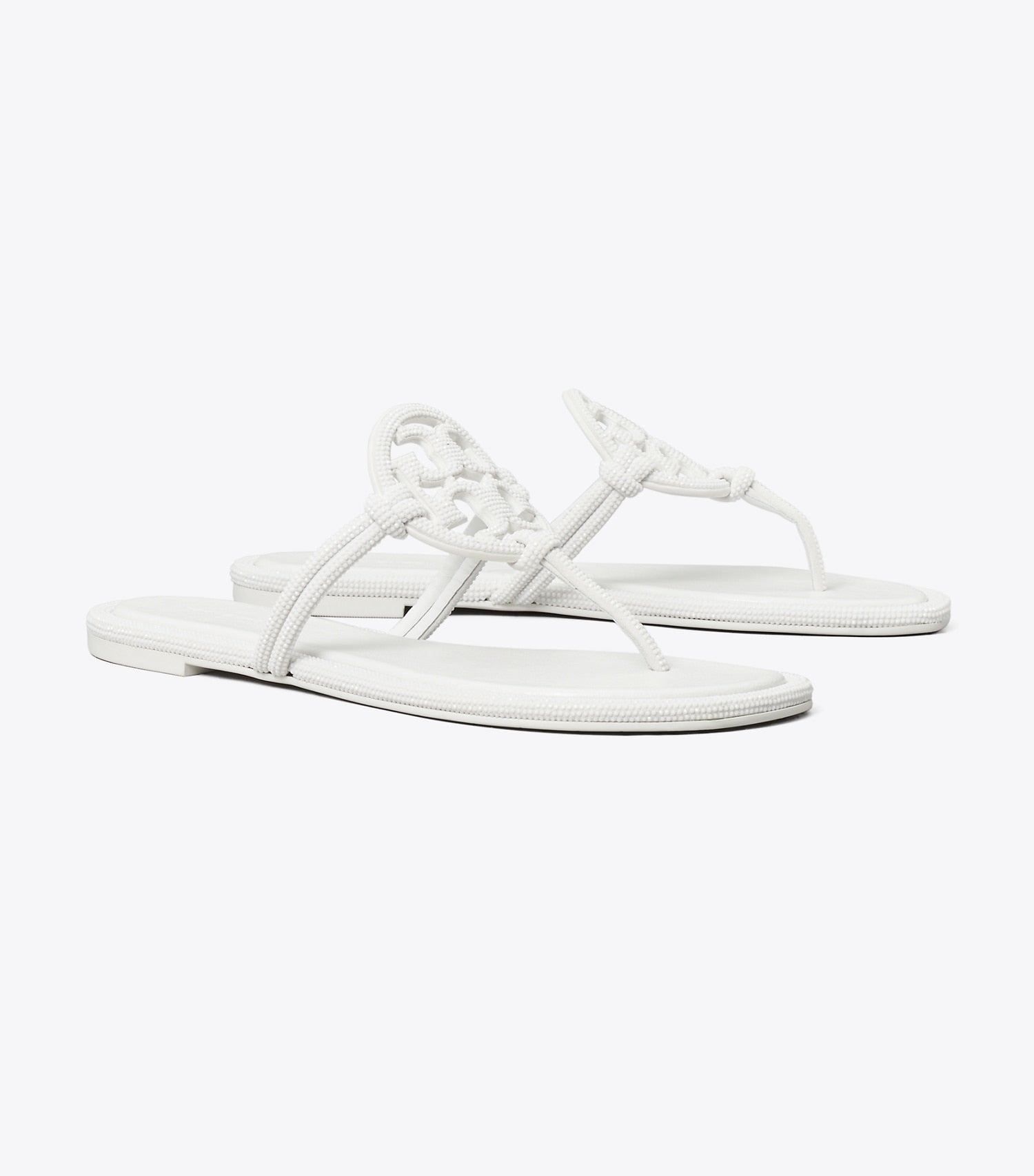 Tory Burch Miller Pavé Knotted Sandal - Optic White