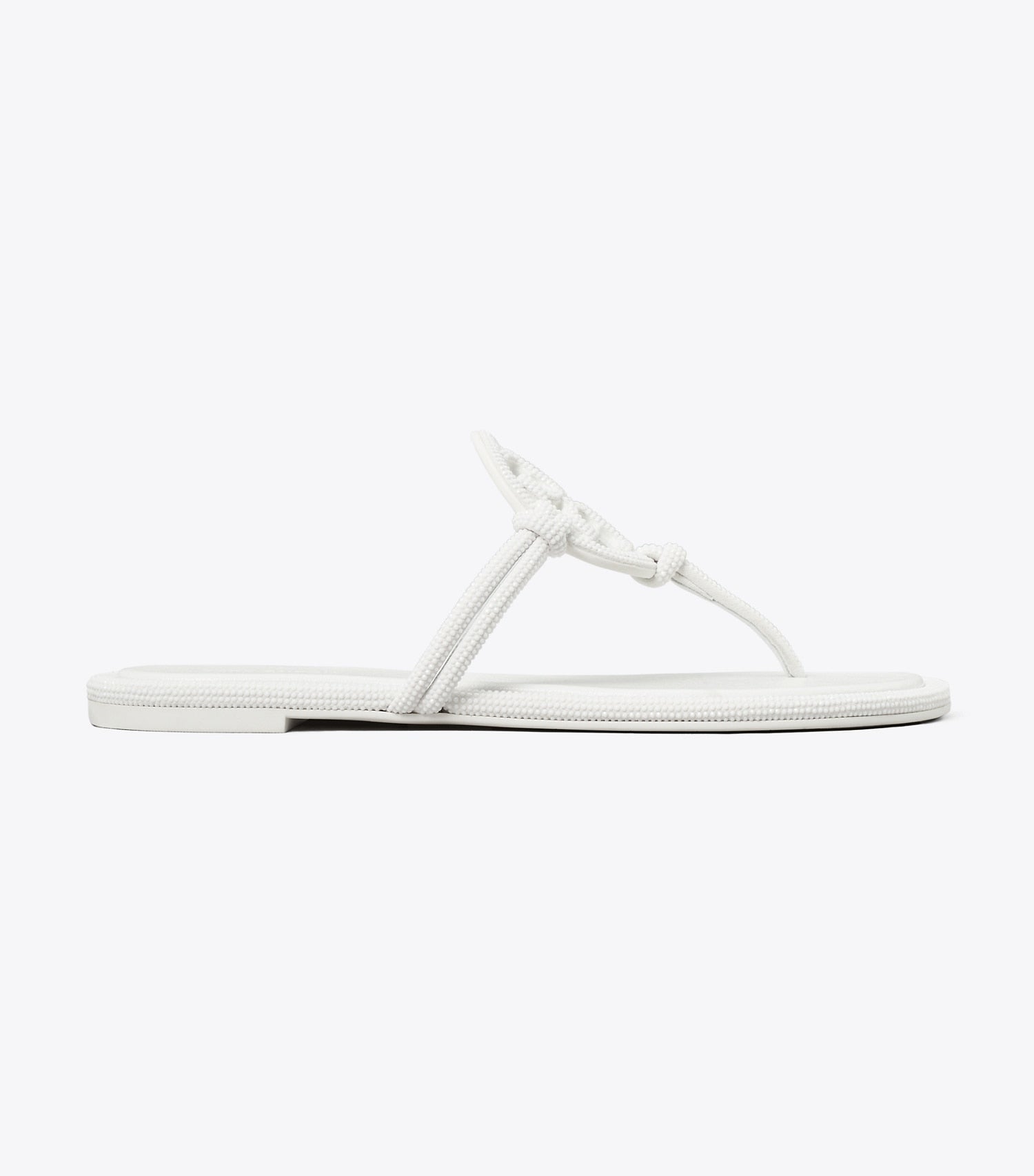 Tory Burch Miller Pavé Knotted Sandal - Optic White