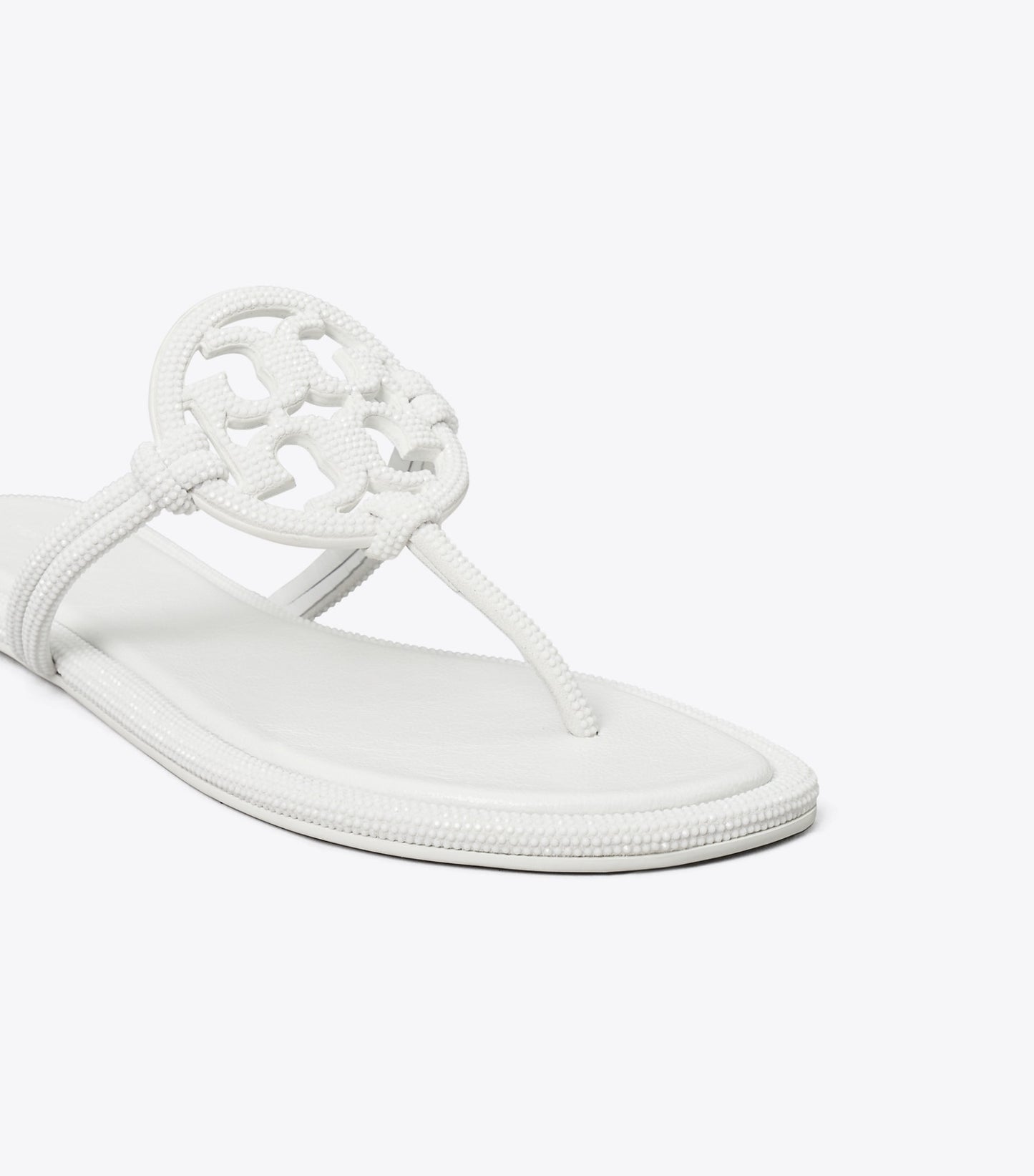 Tory Burch Miller Pavé Knotted Sandal - Optic White