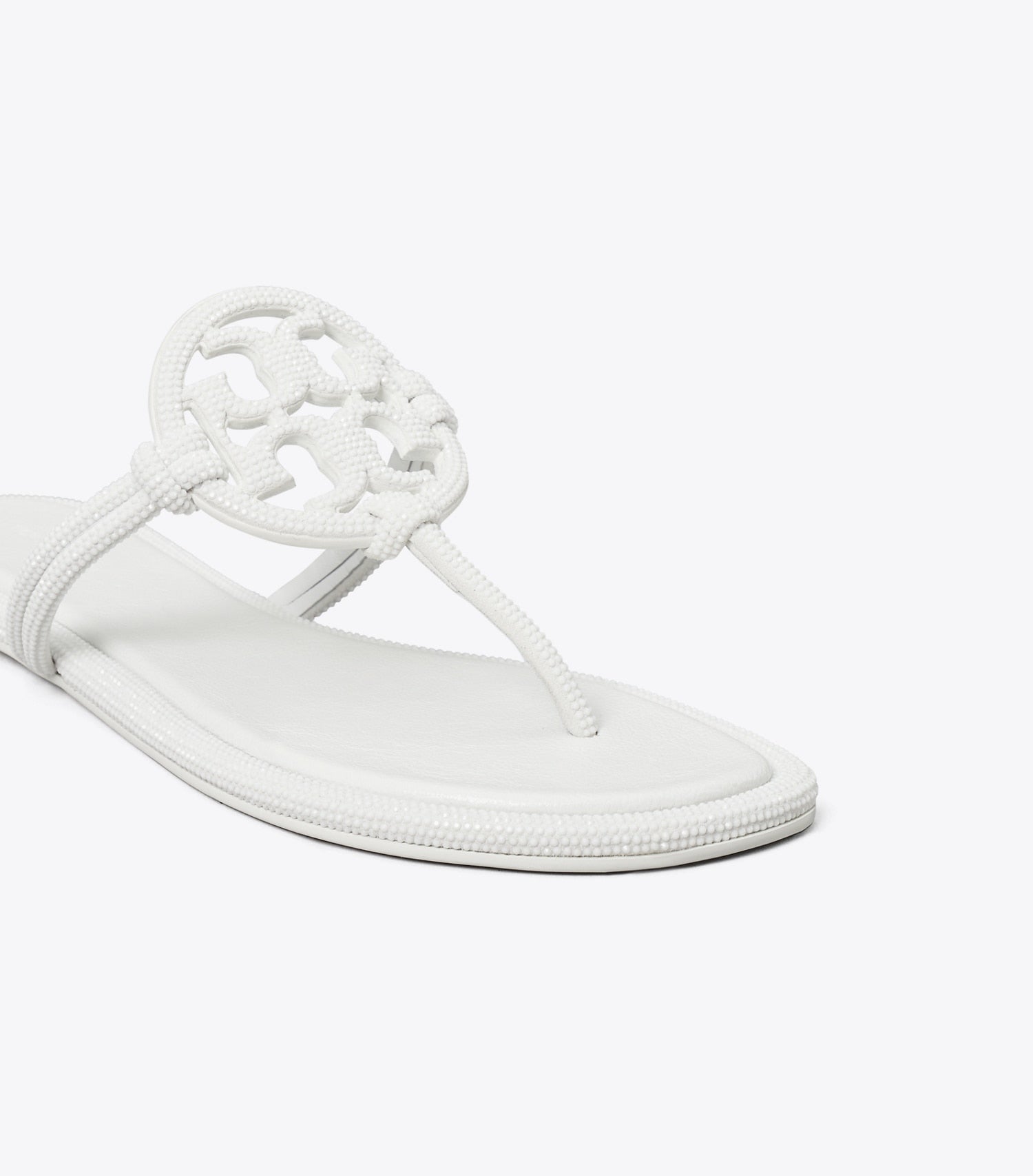 Tory Burch Miller Pavé Knotted Sandal - Optic White