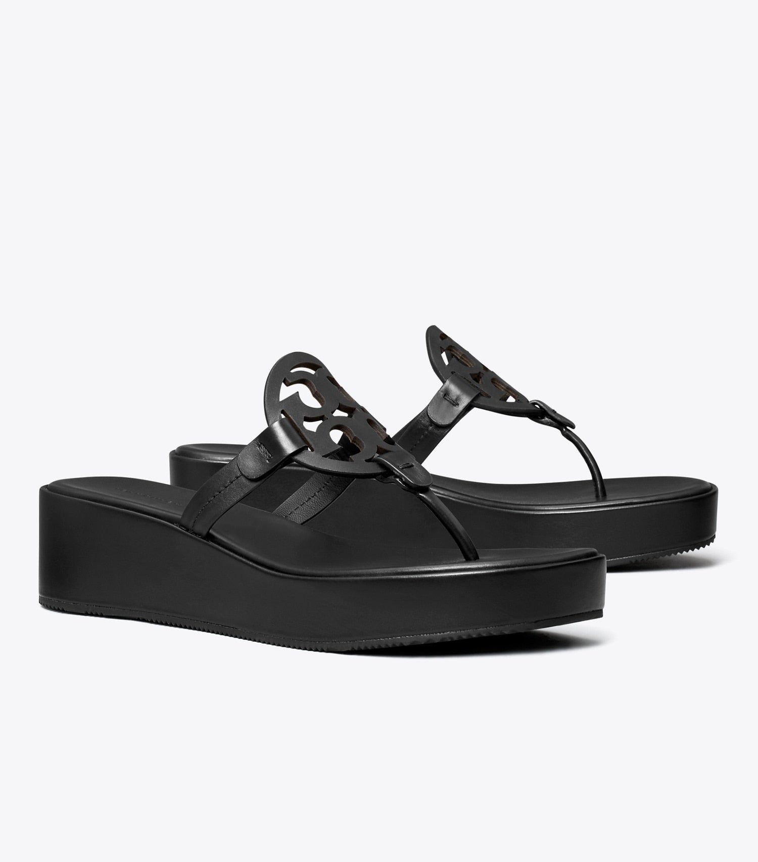 Tory Burch Miller Wedge Sandal - Perfect Black